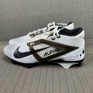 Nike Alpha Menace 4 Pro Mens Size 14.5 White/Black Football Cleats